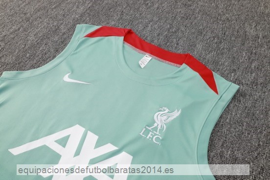 Nuevo Entrenamiento Sin MangasLiverpool 24/25 Verde Blanco Baratas